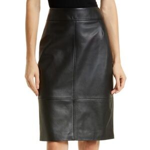 BOSS 100% leather Midi Skirt